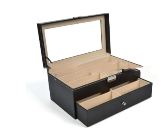 Double pu jewelry box watch storage box