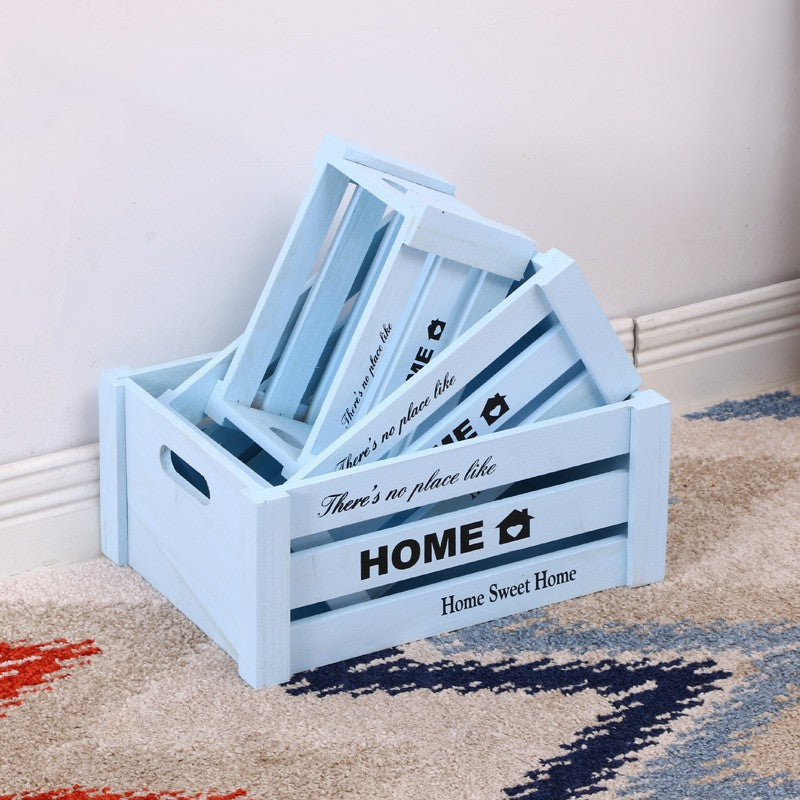 Load image into Gallery viewer, Vintage Wooden Bar Boxes Storage Rectangular Household Boxes
