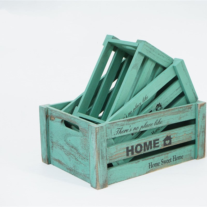Load image into Gallery viewer, Vintage Wooden Bar Boxes Storage Rectangular Household Boxes
