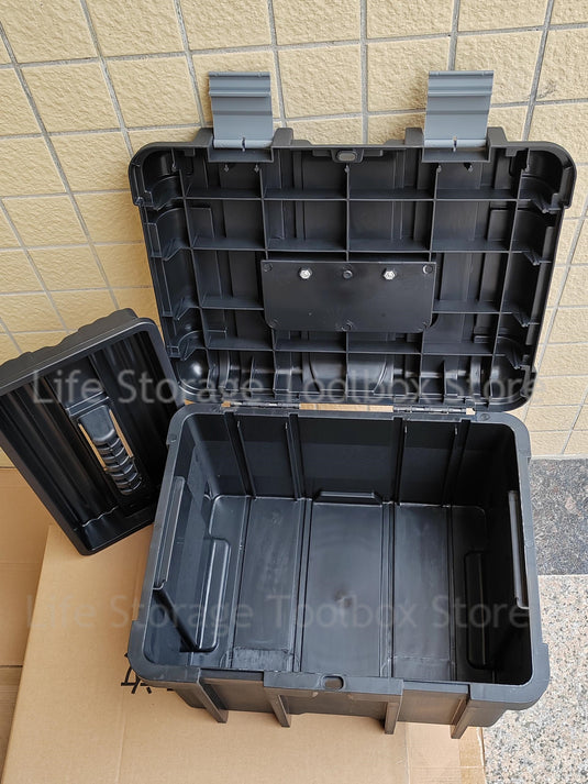 Large Tool Box Increase In Height Suitcases Hardware Parts Box Portable Tool Organizer Professional ToolBox For Garage Workshop