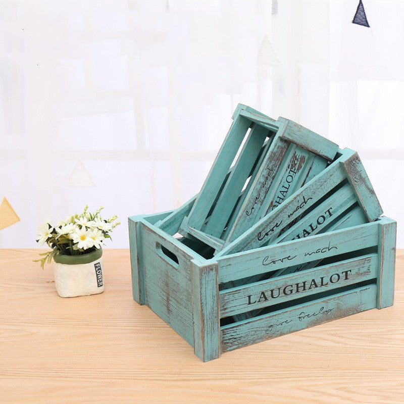 Load image into Gallery viewer, Vintage Wooden Bar Boxes Storage Rectangular Household Boxes
