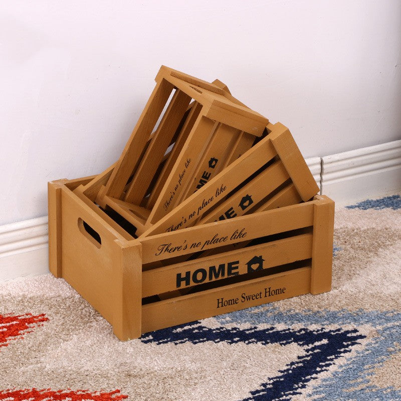 Load image into Gallery viewer, Vintage Wooden Bar Boxes Storage Rectangular Household Boxes

