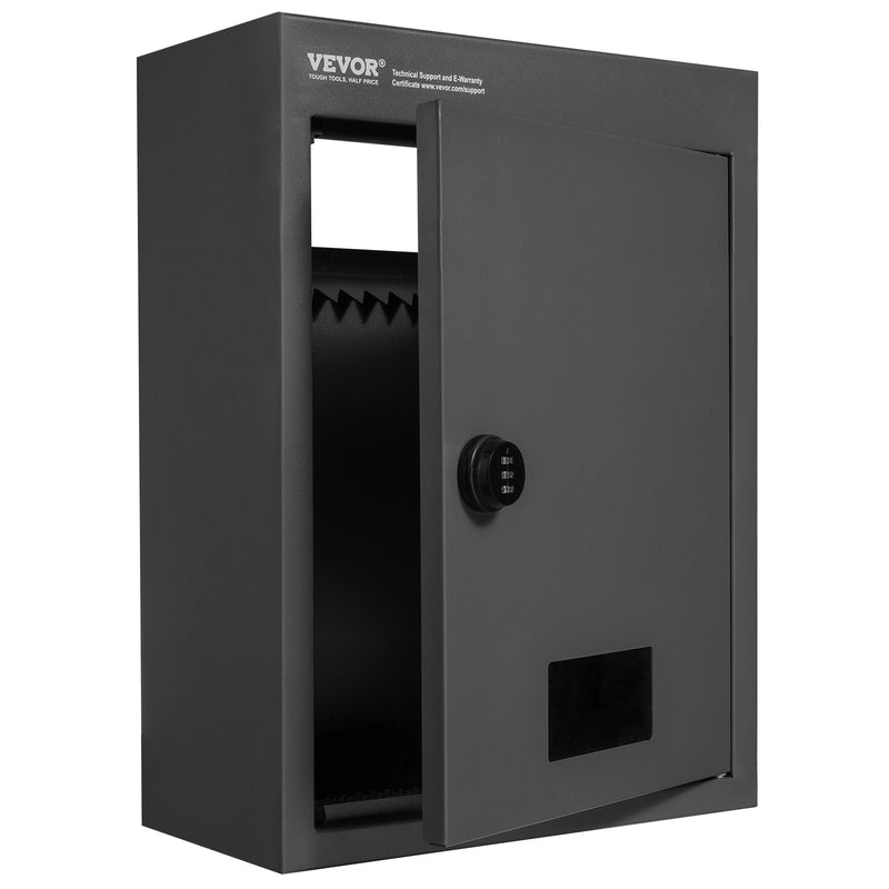 Load image into Gallery viewer, Through The Wall Drop Box, Heavy Duty Steel Through The Wall Mailbox With 2.8-7.9" 13" Combination Lock, 12.5x6.3x16.9" Mail Drop Box, Black
