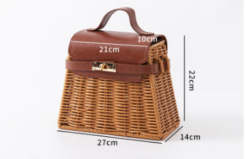 Load image into Gallery viewer, Hand-woven Rattan And Bamboo Gift Boxes, Wedding Bridesmaid Favor Boxes, Valentine's Day Gift Boxes
