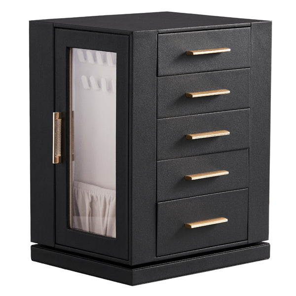Load image into Gallery viewer, Four Sides With Storage, 5 Drawers That Can Rotate. Black Cabinet Body,   Velvet Fabric. Necklace Box.
