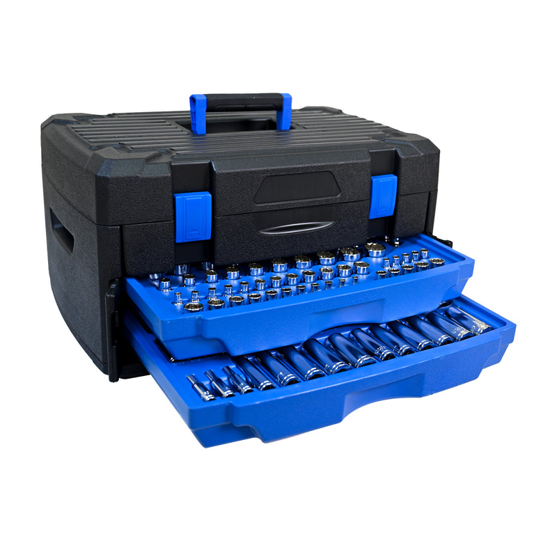 Load image into Gallery viewer, Black Hand Tool Box With Toolset 266Pcs
