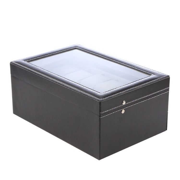 Load image into Gallery viewer, Double pu jewelry box watch storage box

