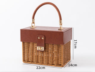 Load image into Gallery viewer, Hand-woven Rattan And Bamboo Gift Boxes, Wedding Bridesmaid Favor Boxes, Valentine's Day Gift Boxes
