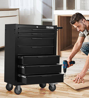 Tool Cabinet Tool Cart 24.2inch With Drawers And Wheels Metal Rolling Tool Box