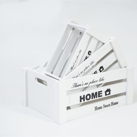 Vintage Wooden Bar Boxes Storage Rectangular Household Boxes