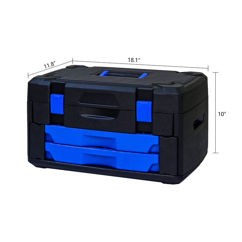 Load image into Gallery viewer, Black Hand Tool Box With Toolset 266Pcs
