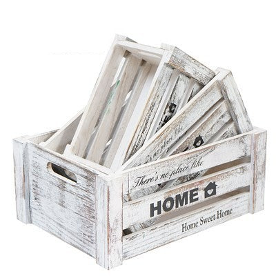 Load image into Gallery viewer, Vintage Wooden Bar Boxes Storage Rectangular Household Boxes
