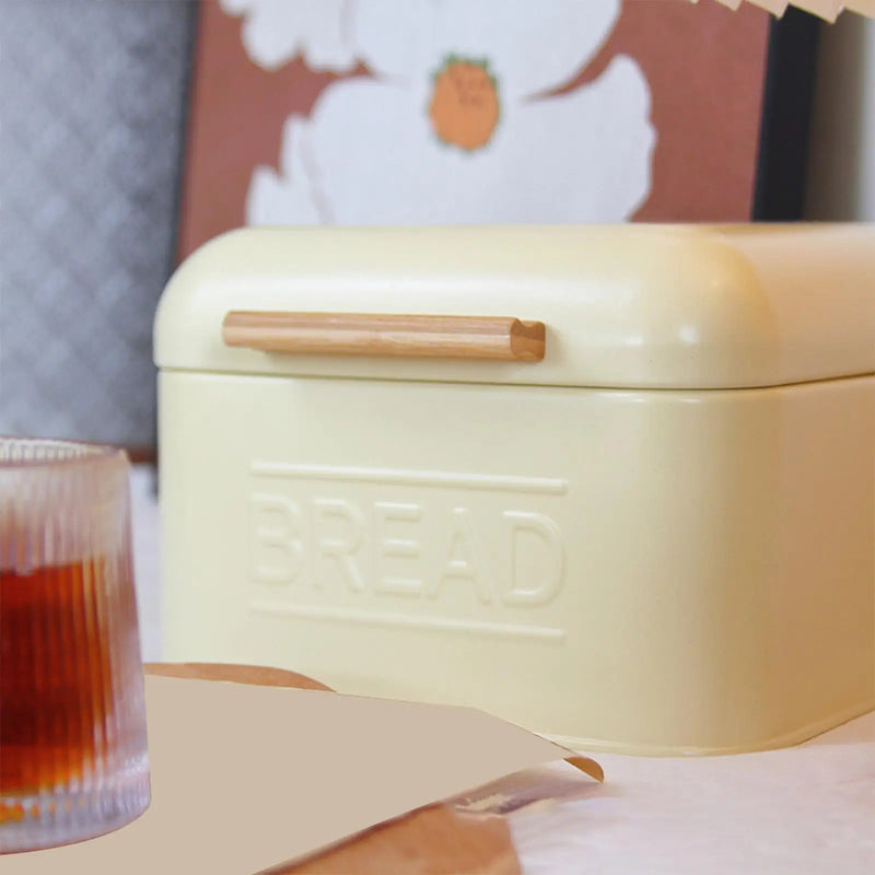 Load image into Gallery viewer, Iron Bread Storage Box Food Bread Storage Container Snack Container with Lid Retro Countertop Pastry Kitchen

