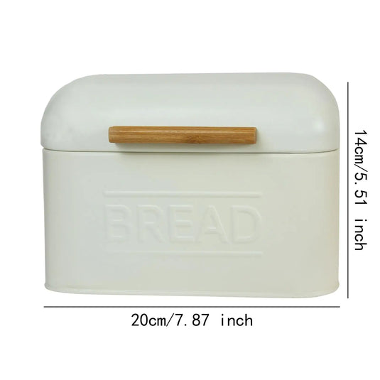 Iron Bread Storage Box Food Bread Storage Container Snack Container with Lid Retro Countertop Pastry Kitchen
