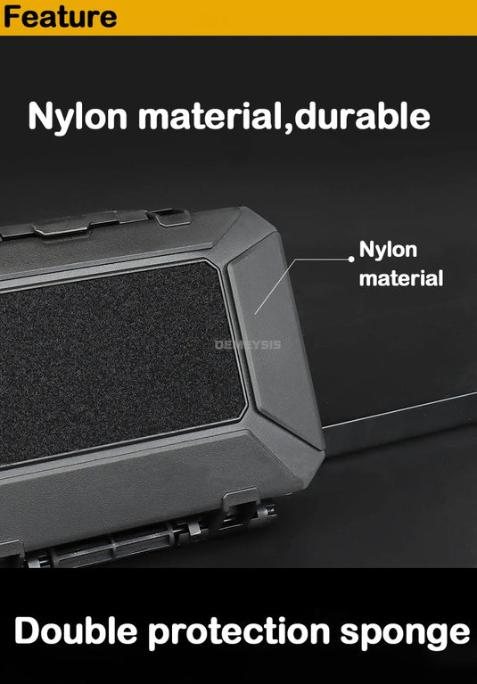 Tactical Equipments Storage Box  Waterproof Outdoor Hunting Gun Accessories Carry Case Lockable Molle Hard Shell Bag