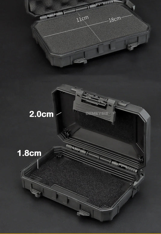 Tactical Equipments Storage Box  Waterproof Outdoor Hunting Gun Accessories Carry Case Lockable Molle Hard Shell Bag