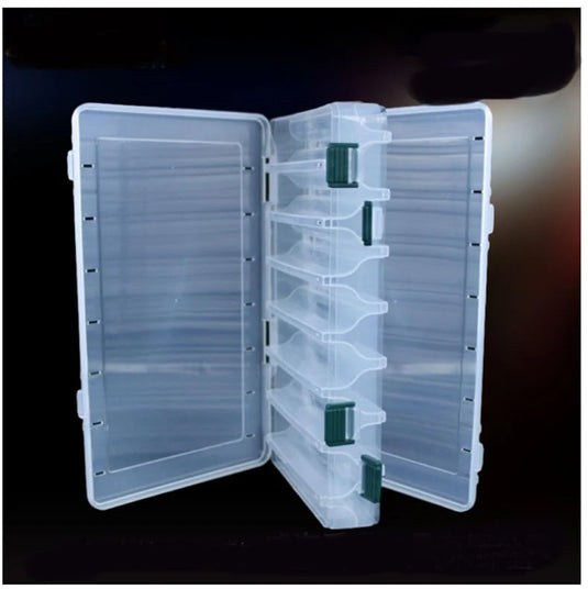Fishing Tackle Box Lure Storage 14 Compartments Double Sided Lure Hook Boxes Baits Container Storage Case Fishing Accessories