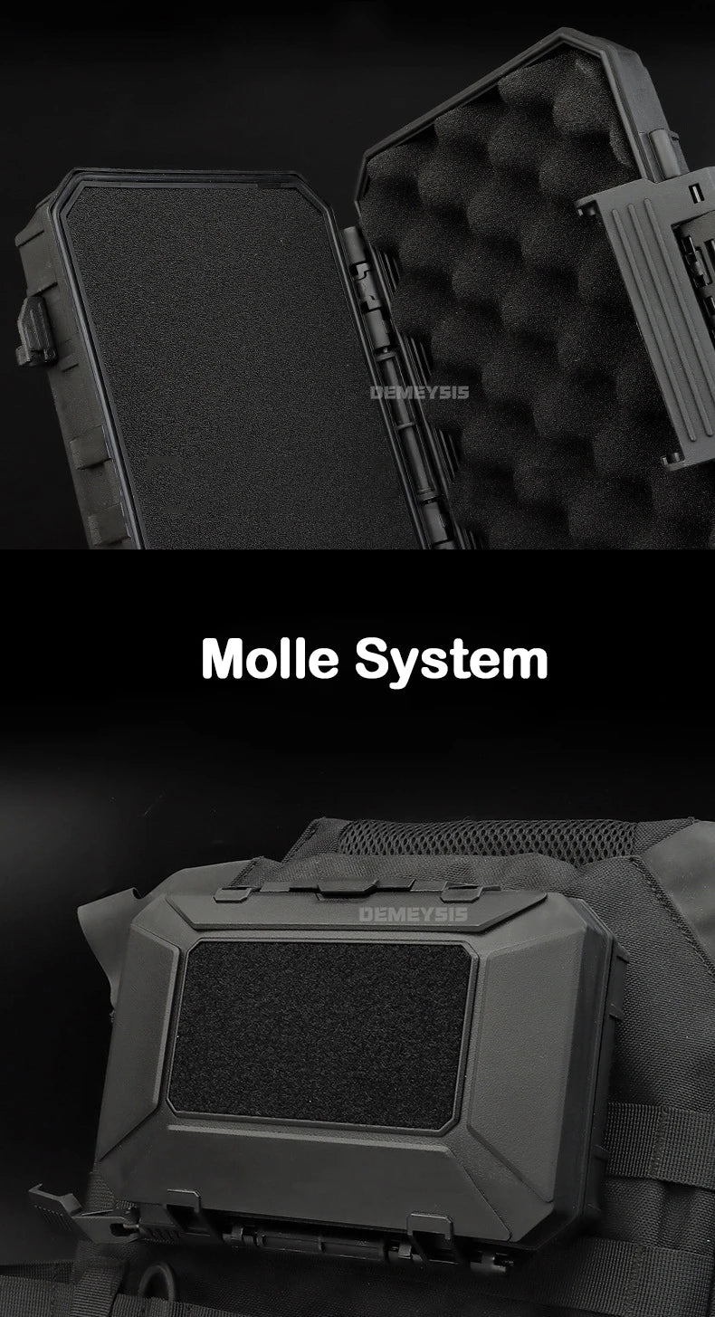Load image into Gallery viewer, Tactical Equipments Storage Box  Waterproof Outdoor Hunting Gun Accessories Carry Case Lockable Molle Hard Shell Bag
