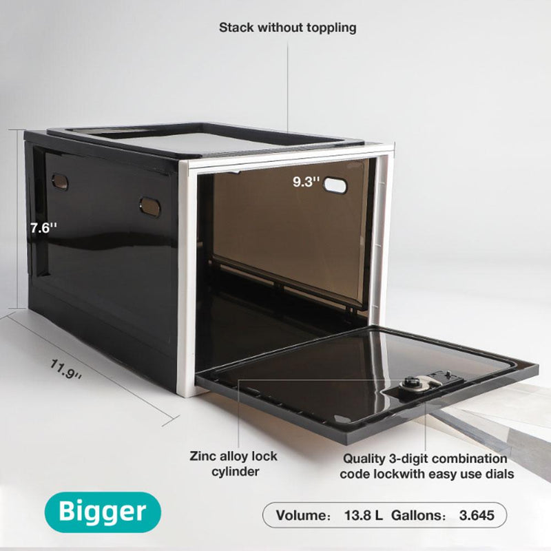 Load image into Gallery viewer, Refrigerator Food Transparent Storage Box With Combination Lock Medicine Box Compact Sanitary Mobile Phone Tablet Password Box
