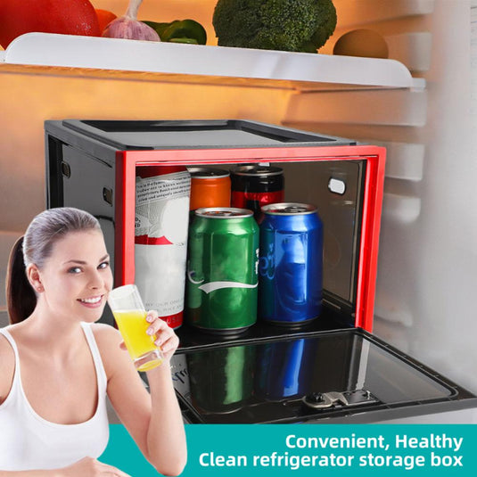 Refrigerator Food Transparent Storage Box With Combination Lock Medicine Box Compact Sanitary Mobile Phone Tablet Password Box