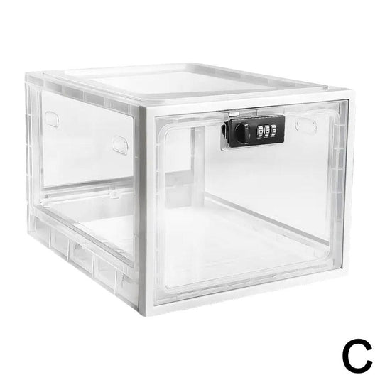 Refrigerator Food Transparent Storage Box With Combination Lock Medicine Box Compact Sanitary Mobile Phone Tablet Password Box