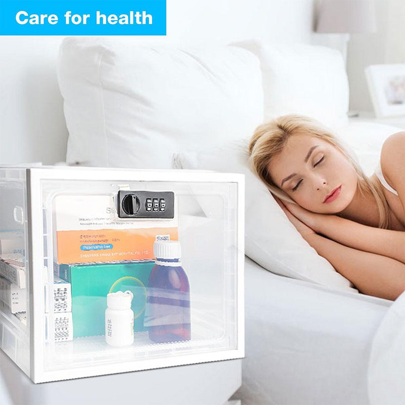 Load image into Gallery viewer, Refrigerator Food Transparent Storage Box With Combination Lock Medicine Box Compact Sanitary Mobile Phone Tablet Password Box
