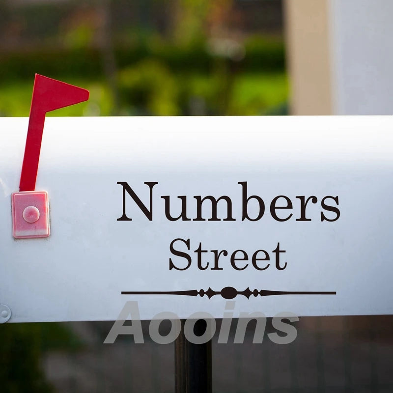 Load image into Gallery viewer, Large Size Custom Mailbox Address Vinyl Decal Stickers Personalized Mail Box House Street Numbers Art Decals Home Decor
