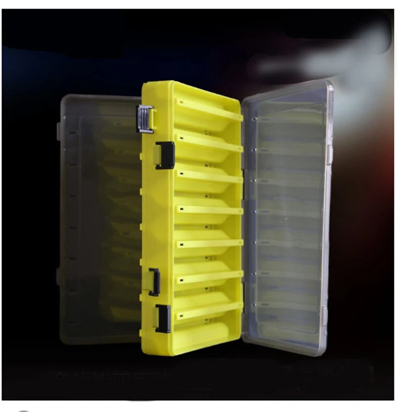Load image into Gallery viewer, Fishing Tackle Box Lure Storage 14 Compartments Double Sided Lure Hook Boxes Baits Container Storage Case Fishing Accessories
