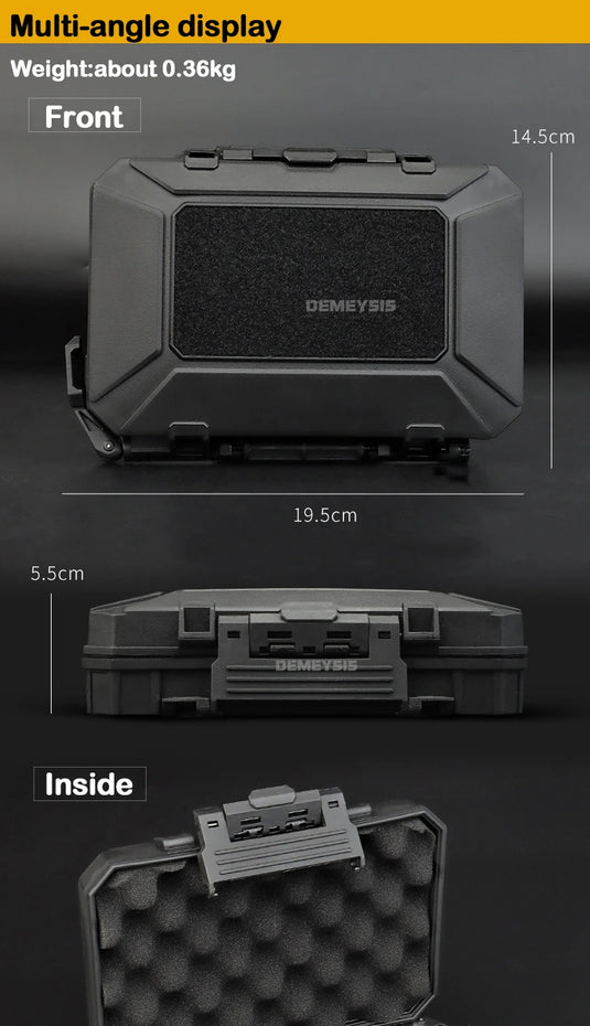 Tactical Equipments Storage Box  Waterproof Outdoor Hunting Gun Accessories Carry Case Lockable Molle Hard Shell Bag