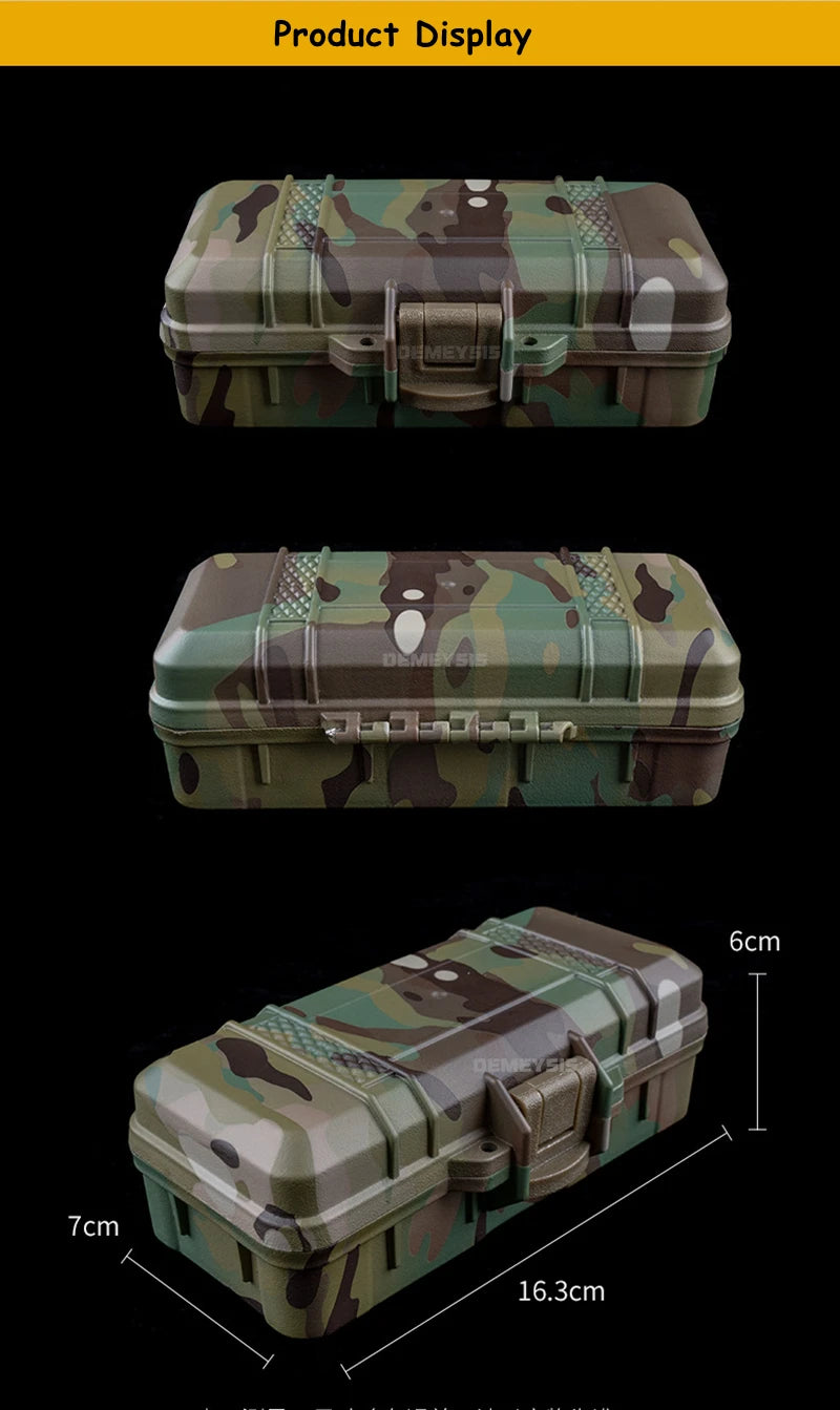 Load image into Gallery viewer, Tactical Flashlight Storage Box Dustproof with Padded Hunting Shooting Toolbox Suitcase Lockable Safety Accessories Case
