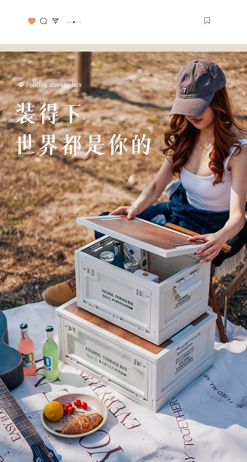 Load image into Gallery viewer, Outdoor Storage Box Side Open Foldable Storage Box Car Trunk Home Camping Box Vehicle Storage Organizer Box
