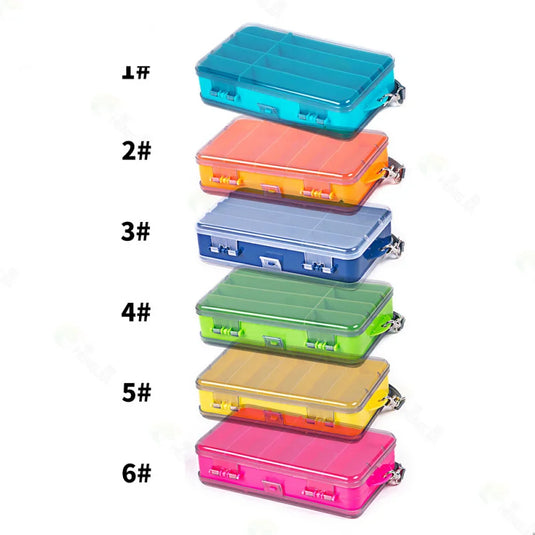 Fishing Bait Box1Double-sided Lure Box Colorful Transparent Storage Box Fishing Gear Accessories Bait Box