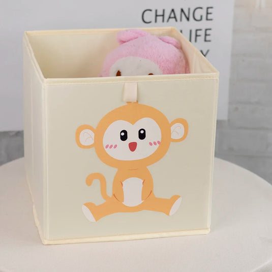 Cartoon Children's Toy Storage Boxes Foldable Oxford Household Storage Basket for Kids Nursery Bedroom Playroom Living Room