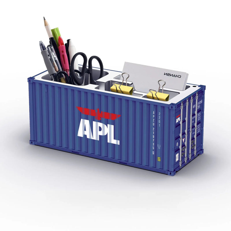 Load image into Gallery viewer, Miniature Realistic Shipping Container Model Simple Multifunctional Office Desktop Pen Holder Storage Box Home Decor Craft
