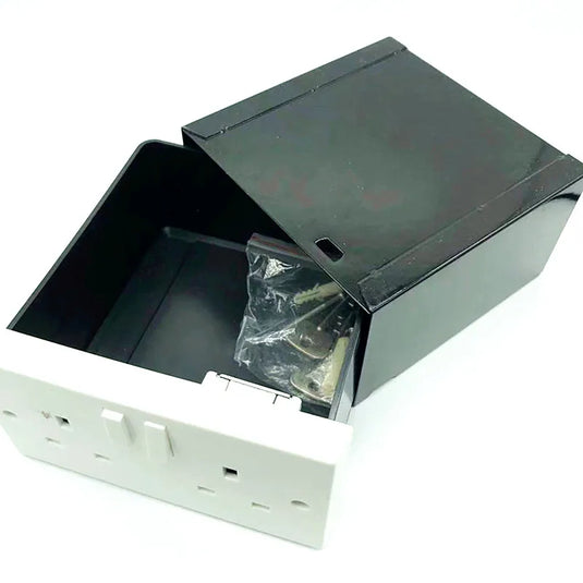 Imitation Double UK Plug Socket Wall Security Secret Hidden Stash Box Covert Diversion Safe