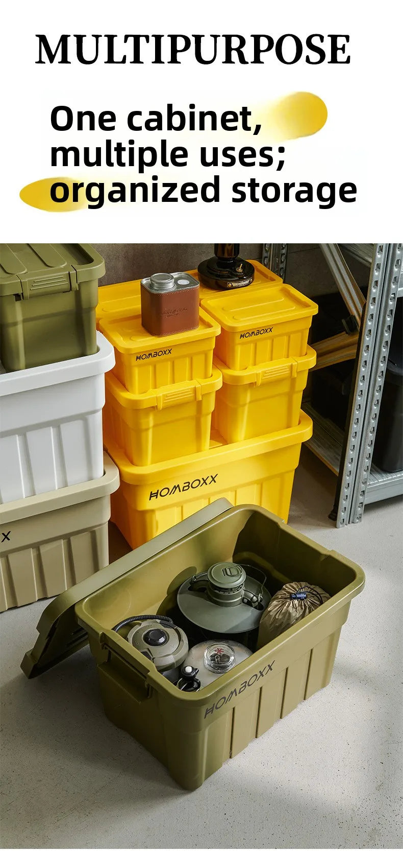 Load image into Gallery viewer, Industrial Style Large Capacity Camping Storage Box Thickened Desktop Organizer for Car Miscellaneous Item Storage

