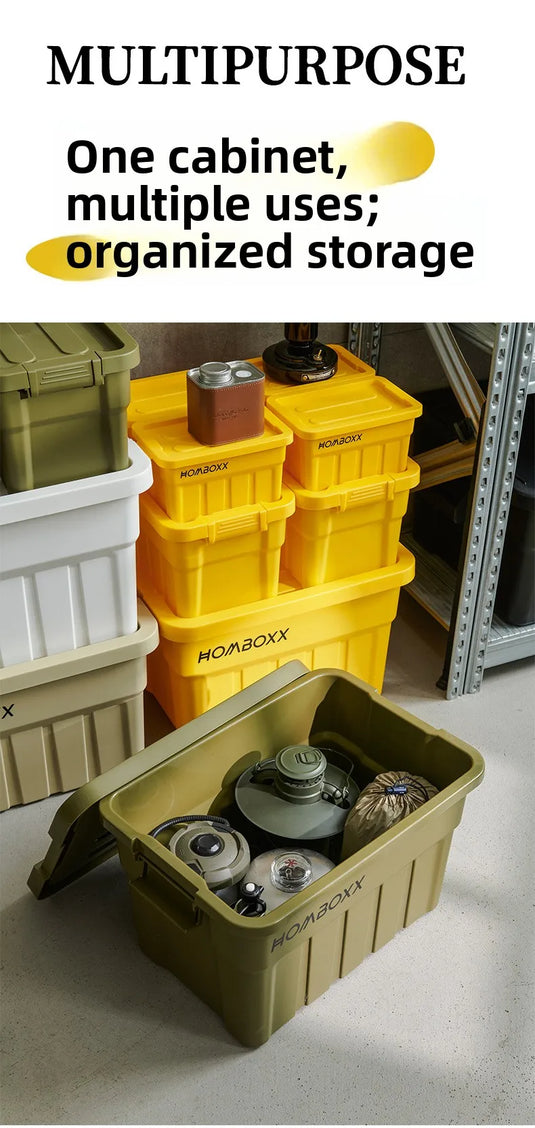 Industrial Style Large Capacity Camping Storage Box Thickened Desktop Organizer for Car Miscellaneous Item Storage