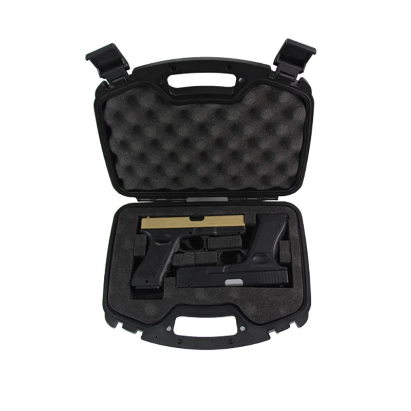 Load image into Gallery viewer, Hard box with foam, lockable waterproof portable 2 pistols, used for storage box of outdoor shooting and Hunting shooting ground
