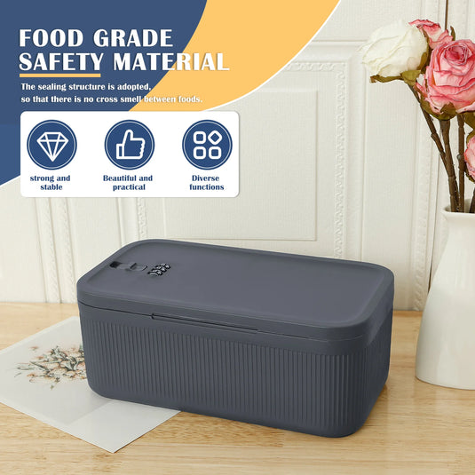 Lockable Storage Box Versatile Safe Small Storage Box Portable Food Refrigerator Container Home Personal Items Safe Lockbox