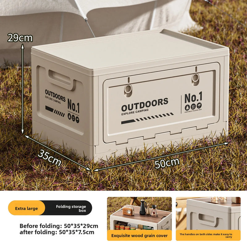Load image into Gallery viewer, Foldable Storage Box for Camping Outdoor Large Capacity Side Opening Organizer for Car Home Toys Clothes
