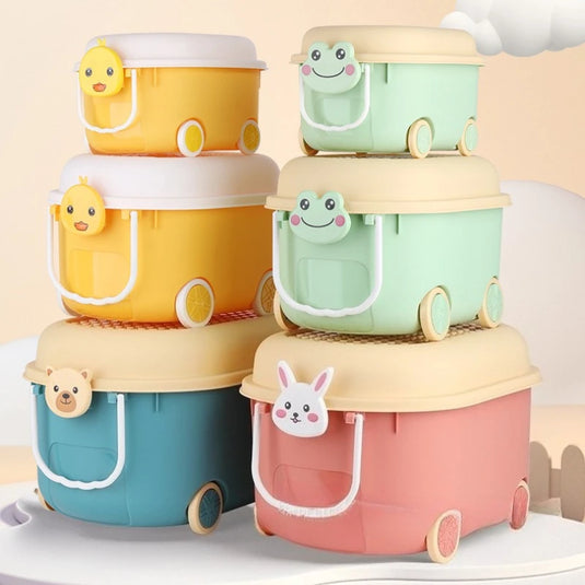 Cartoon Toy Storage Box Organizer for Child Home Snack Clothes Storage Box Large Capacity Multifunctional Plastic Storage Boxes