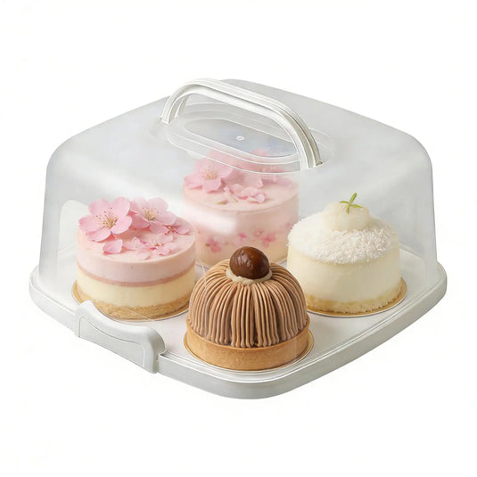 10 Inch Portable Cake Box Food Fresh-keeping Box Refrigerator Receiving Box Fruits Vegetables Outdoor Camping Storage Boxs