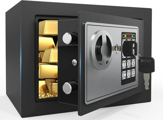 2026 NEW Electronic Digital Keypad Lock Safe Security Box All Steel for Home Office Password and Key Unlock Safe and Compact