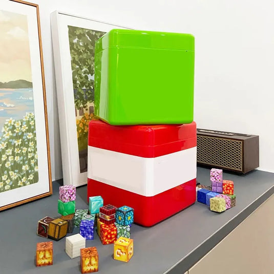 Magnetic Building Blocks Storage Box Snack Toy Blocks Storage Bucket Plastic Organizer Container DIY Assembly Toys For Kids Gift