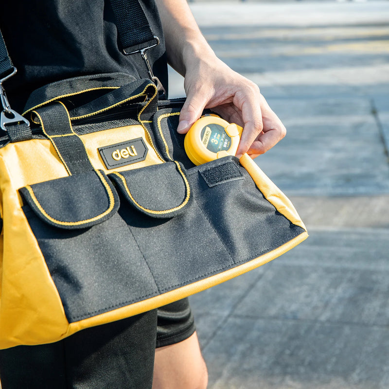 Load image into Gallery viewer, Deli Thickened Toolbox Toolbag Oxford Cloth Empty PP Plastic Storage Box Multifunctional Maintenance Tool Box Household

