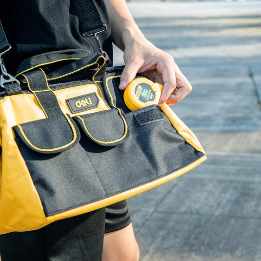 Deli Thickened Toolbox Toolbag Oxford Cloth Empty PP Plastic Storage Box Multifunctional Maintenance Tool Box Household
