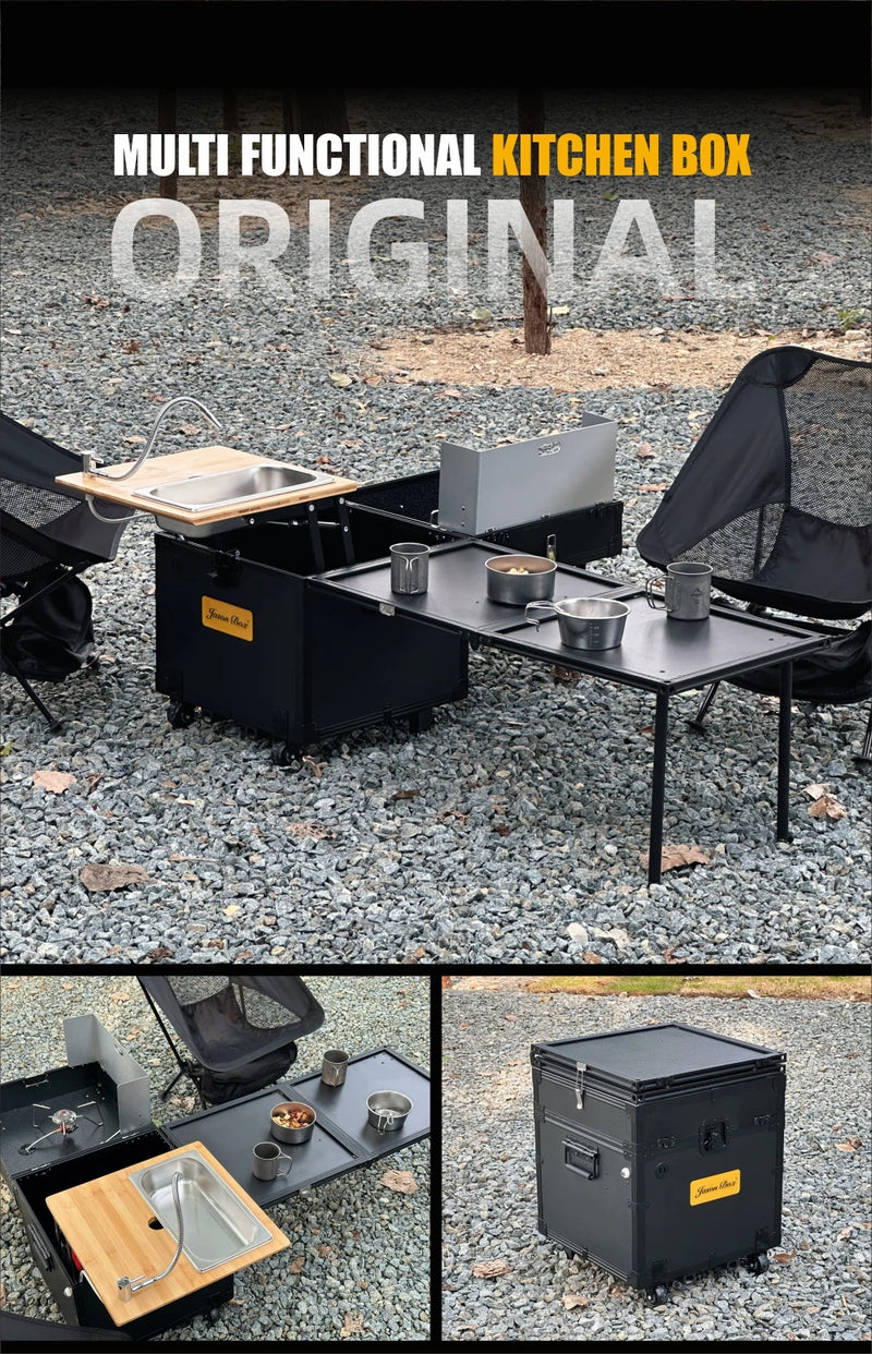 Load image into Gallery viewer, Jason Camping Customized High Quality Camping Folding Storage Box for Outdoor Picnic Compact Van Multi Functional Kitchen Box
