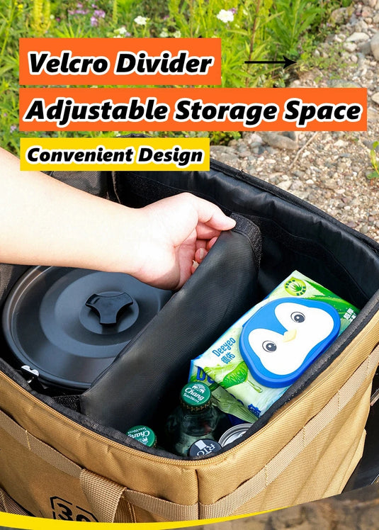 30L Outdoor Storage Bag Large Capacity Folding Storage Box Picnic Camping Hiking Equipment Storage Box Waterproof Organizer