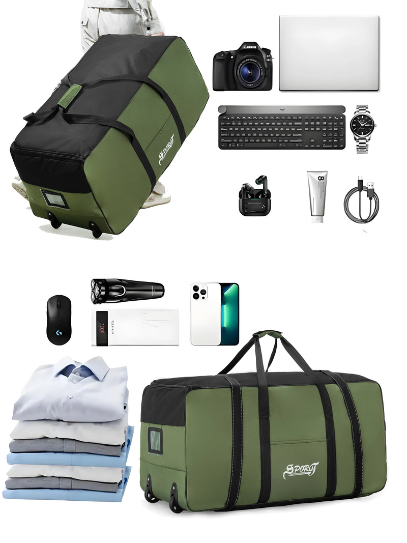 Load image into Gallery viewer, Outdoor Camping Picnic Equipment Storage Box, Tent Supplies Storage Box with Wheels, Large-Capacity Oversized Travel Bag
