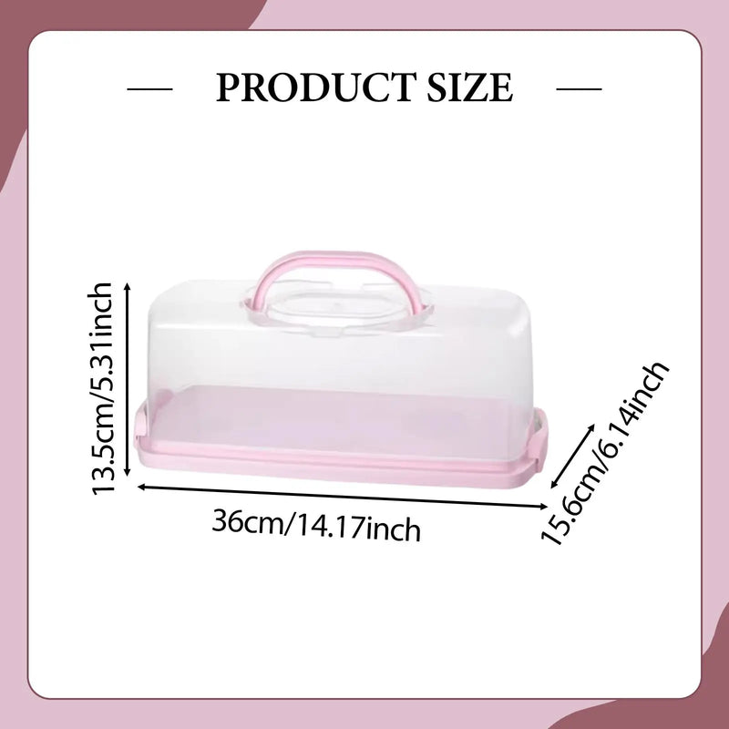 Load image into Gallery viewer, Rectangular Bread Box Food Storing Multifunction with Transparent Lid with Handle Bread Keeper for Graduation DIY Baking
